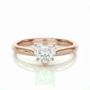 Classic solitaire ring - Heart 1ct