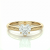 Classic solitaire ring - Heart 1ct