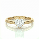 Classic solitaire ring - Heart 1ct