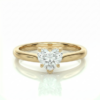 Classic solitaire ring - Heart 1ct