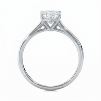 Classic solitaire ring - Heart 1ct