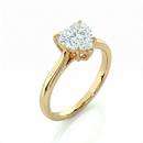 Classic solitaire ring - Heart 1ct
