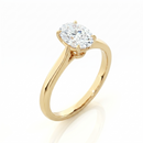 Classic solitaire ring - Oval 1ct