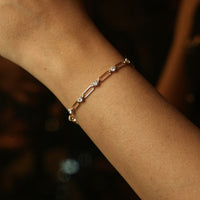 Trombone Diamond Station Bracelet