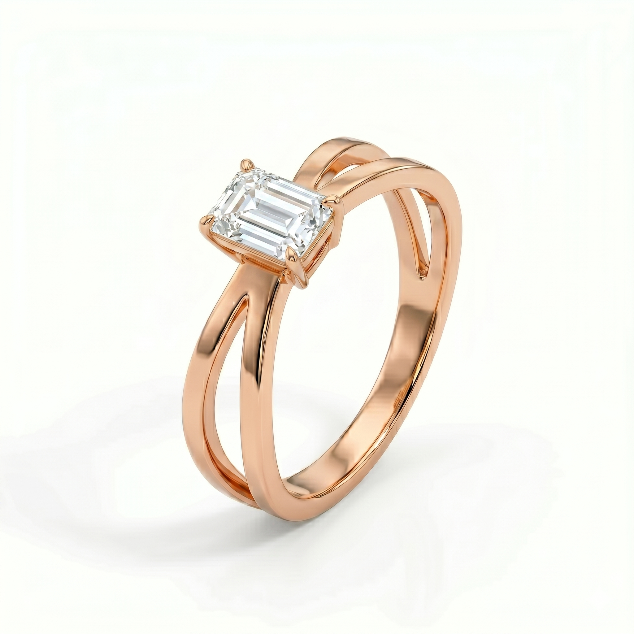 Criss-Cross Ring - Emerald 2ct