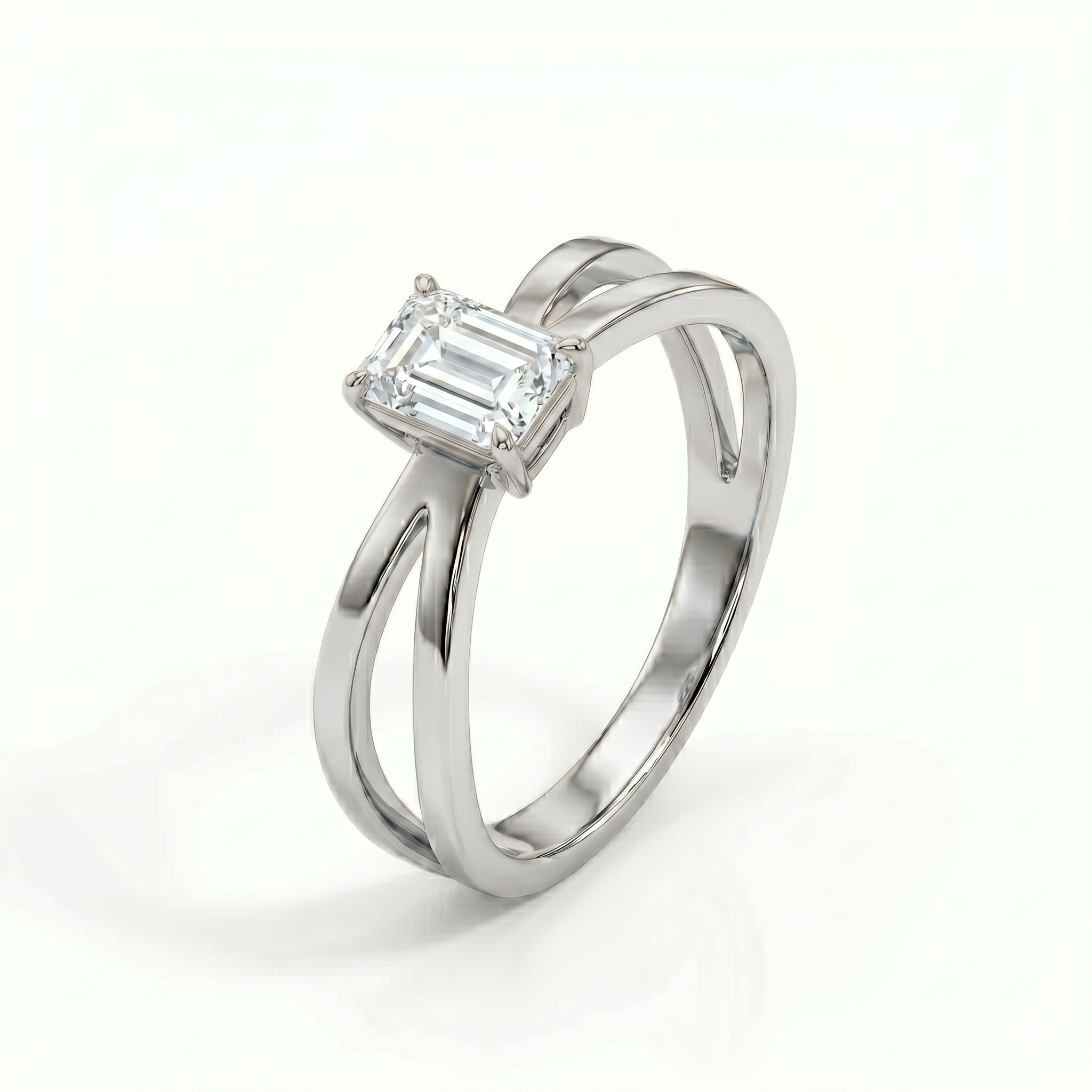 Criss-Cross Ring - Emerald 2ct