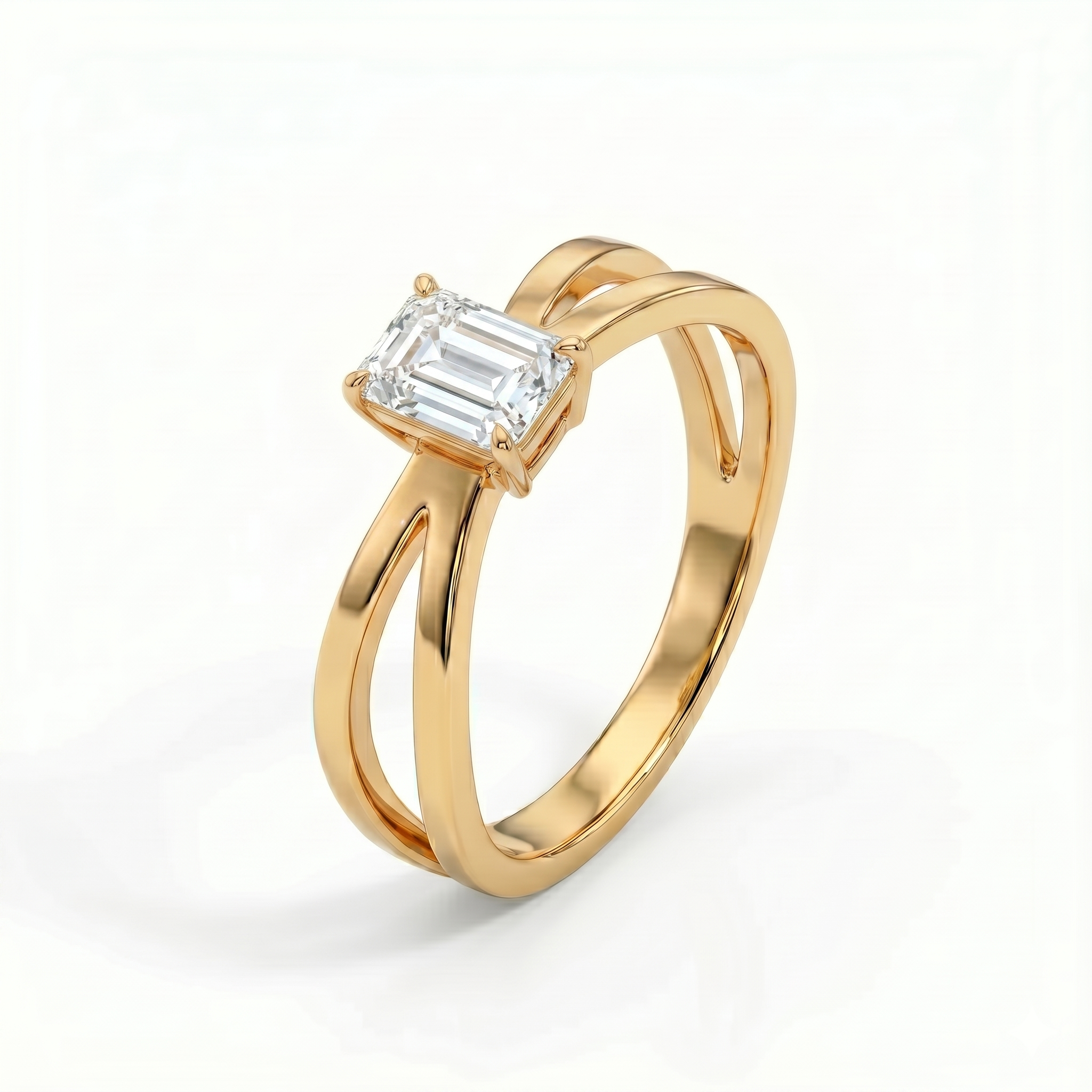 Criss-Cross Ring - Emerald 2ct