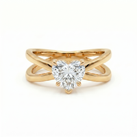 Criss-Cross Ring - Heart 2ct