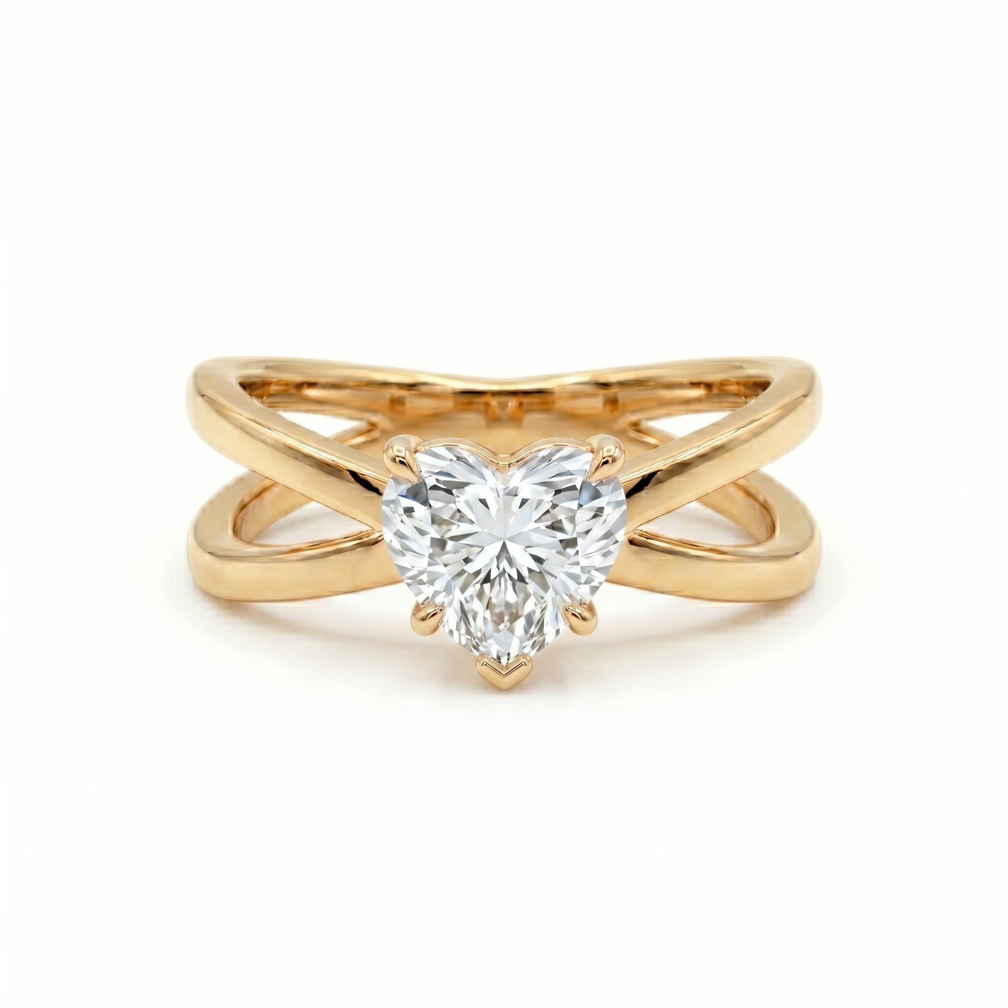 Criss-Cross Ring - Heart 2ct