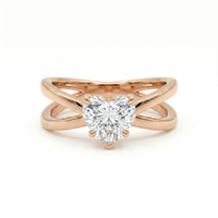 Criss-Cross Ring - Heart 2ct