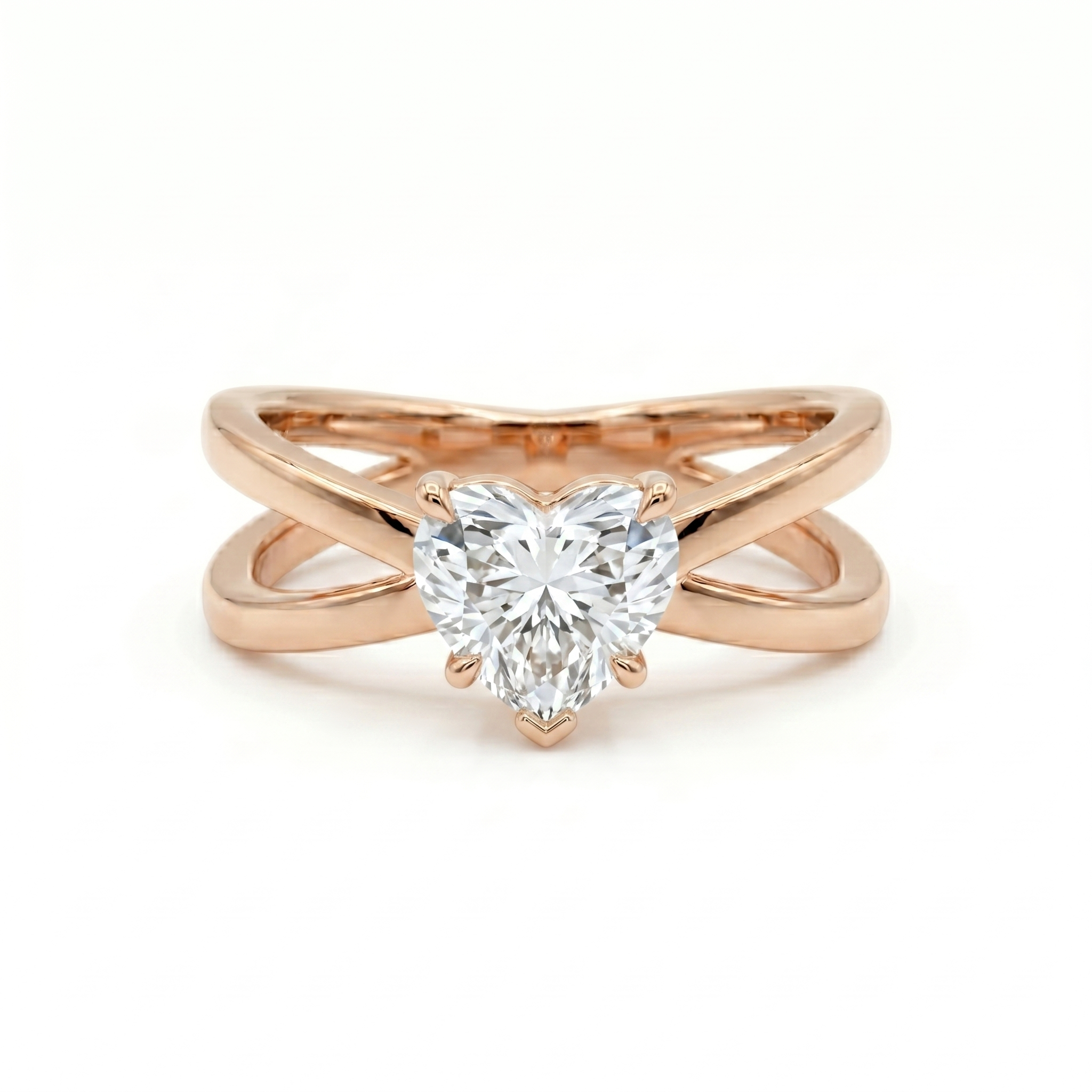 Criss-Cross Ring - Heart 2ct