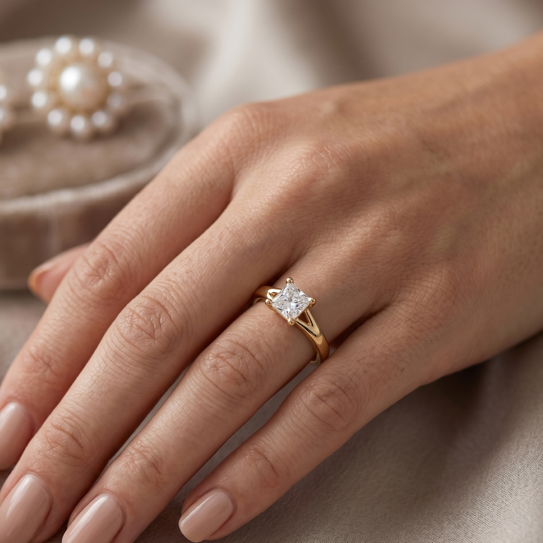 Split Band Ring- Princess 0.5ct