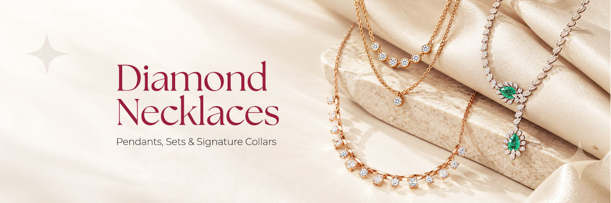 Aira Pear Diamond Necklace Banner