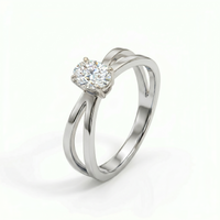Criss-Cross Ring - Oval 2ct