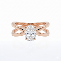 Criss-Cross Ring - Oval 2ct