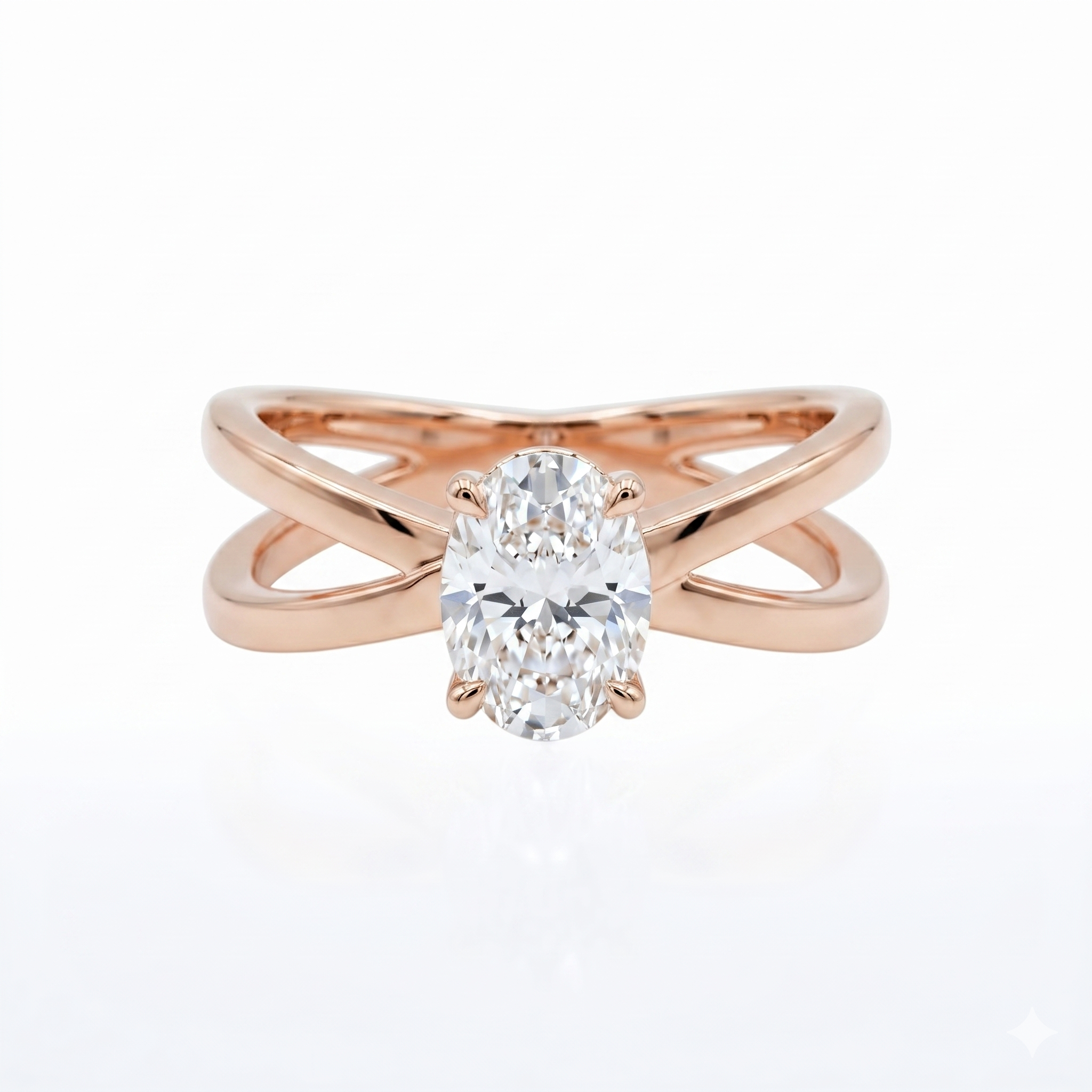 Criss-Cross Ring - Oval 2ct