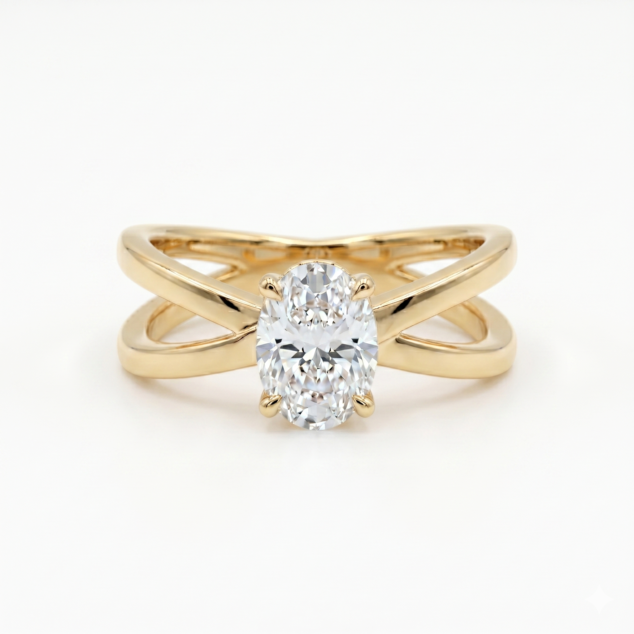 Criss-Cross Ring - Oval 2ct