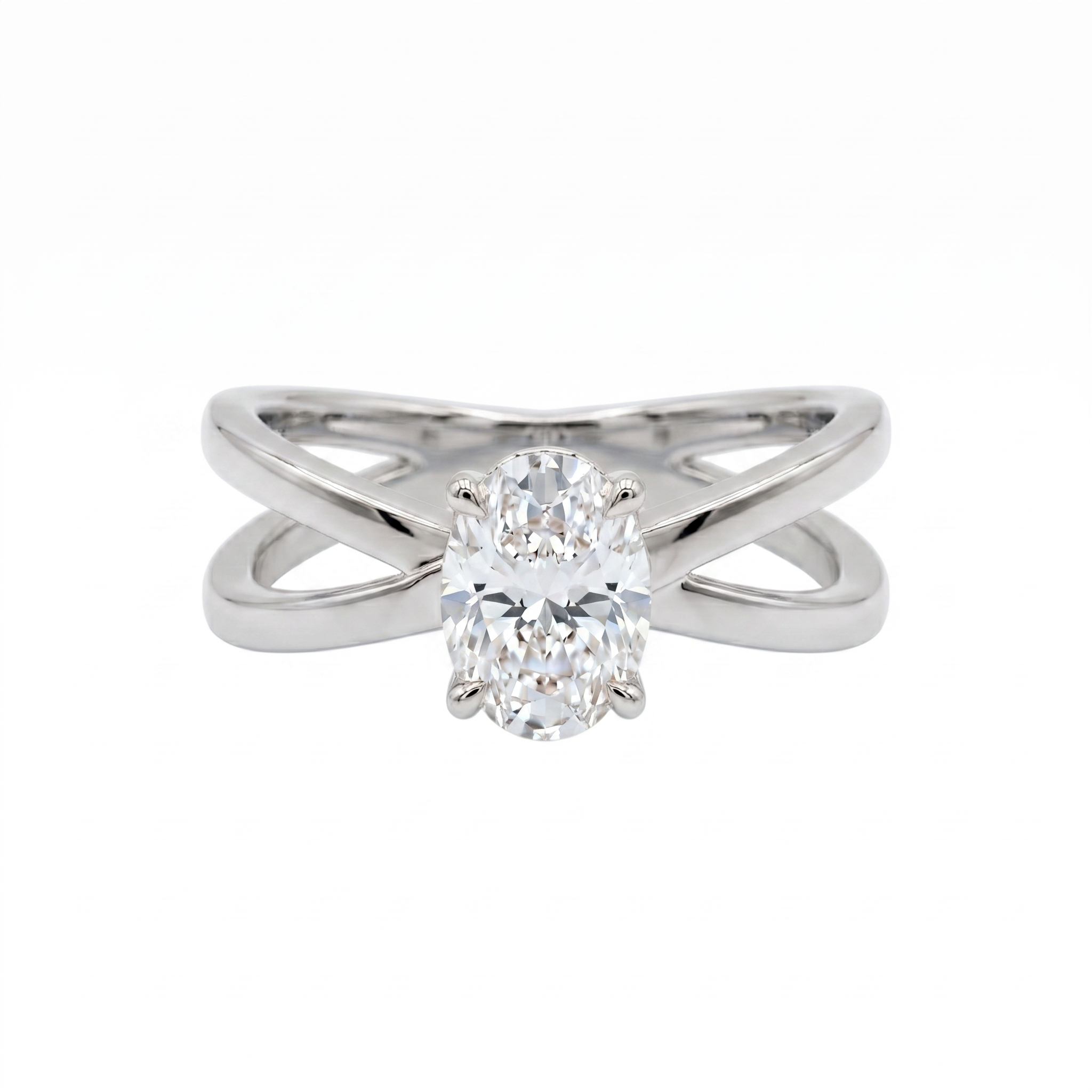 Criss-Cross Ring - Oval 2ct
