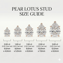 Pear solitaire studs - Lotus setting