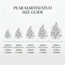 Pear Studs - Martini Setting
