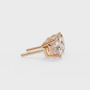 2.5 ct Heart studs - 4 prong setting