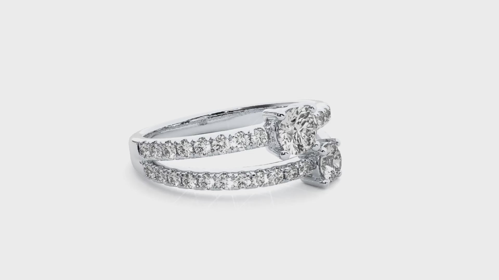 Twin Spark Elegance Ring
