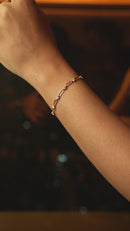 Trombone Diamond Station Bracelet