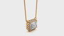 Celestial Halo Pendant - 1 ct emerald