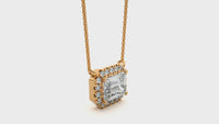 Celestial Halo Pendant - 1 ct emerald