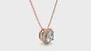 Aurelian Spark Pendant - 1 ct round diamond