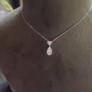 Heart & Pear Diamond Drop necklace