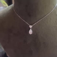 Heart & Pear Diamond Drop necklace