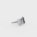 2 cts princess solitaire studs - Bezel setting
