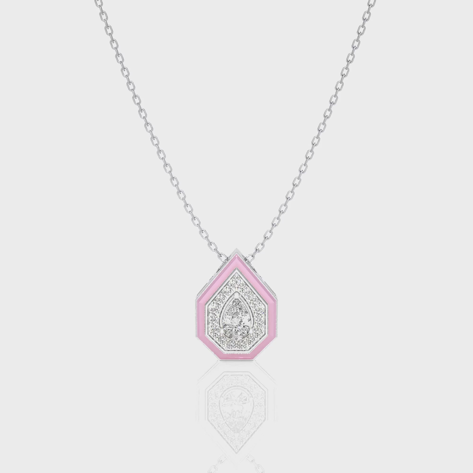 Pink Pear Pendant