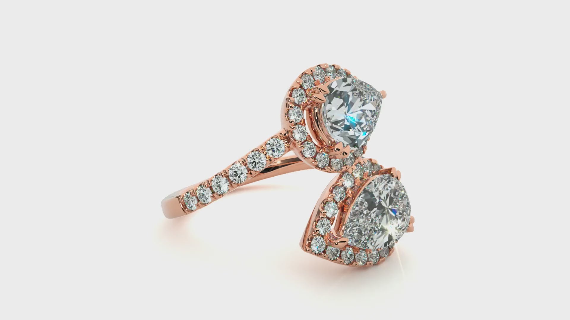Delicate halo of pavé  Ring
