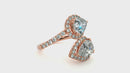 Delicate halo of pavé  Ring