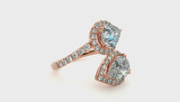 Delicate halo of pavé  Ring
