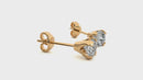 0.5 ct round studs - Martini setting