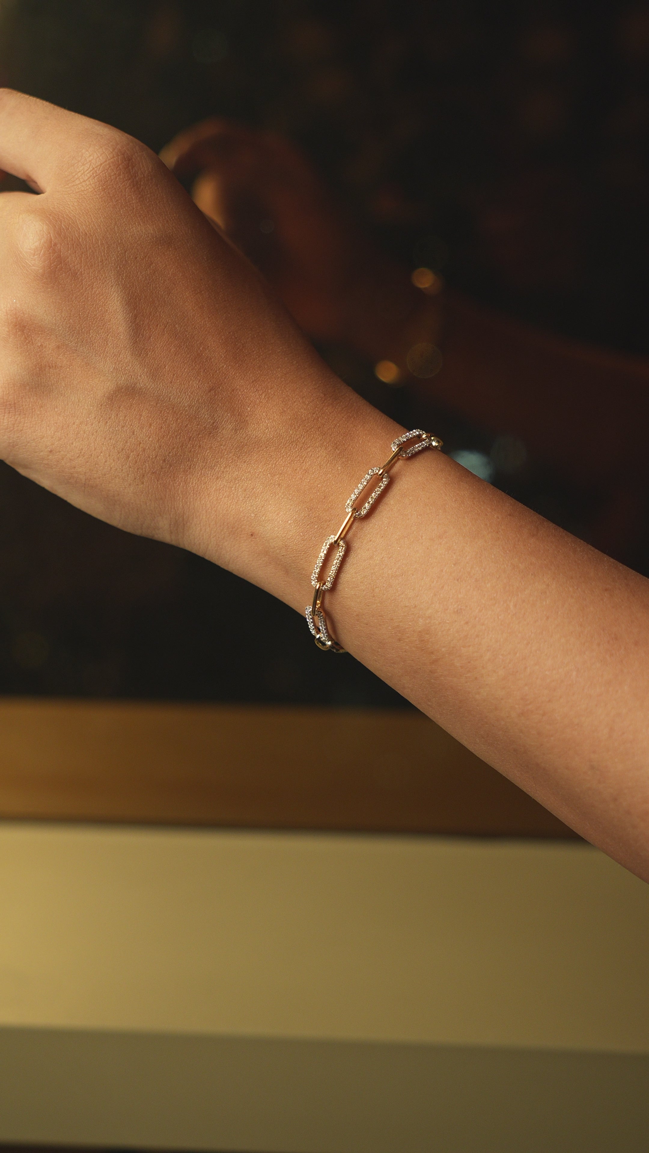 Diamond Chain Link Bracelet