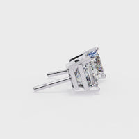 3 ct Princess studs - 4 prong setting