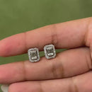 Esme Baguette Halo Studs