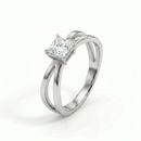 Criss-Cross Ring - Princess 1ct