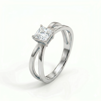 Criss-Cross Ring - Princess 1ct