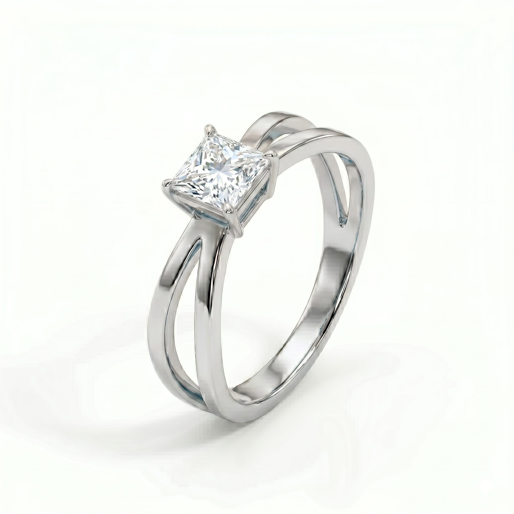 Criss-Cross Ring - Princess 1ct