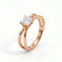 Criss-Cross Ring - Princess 1ct