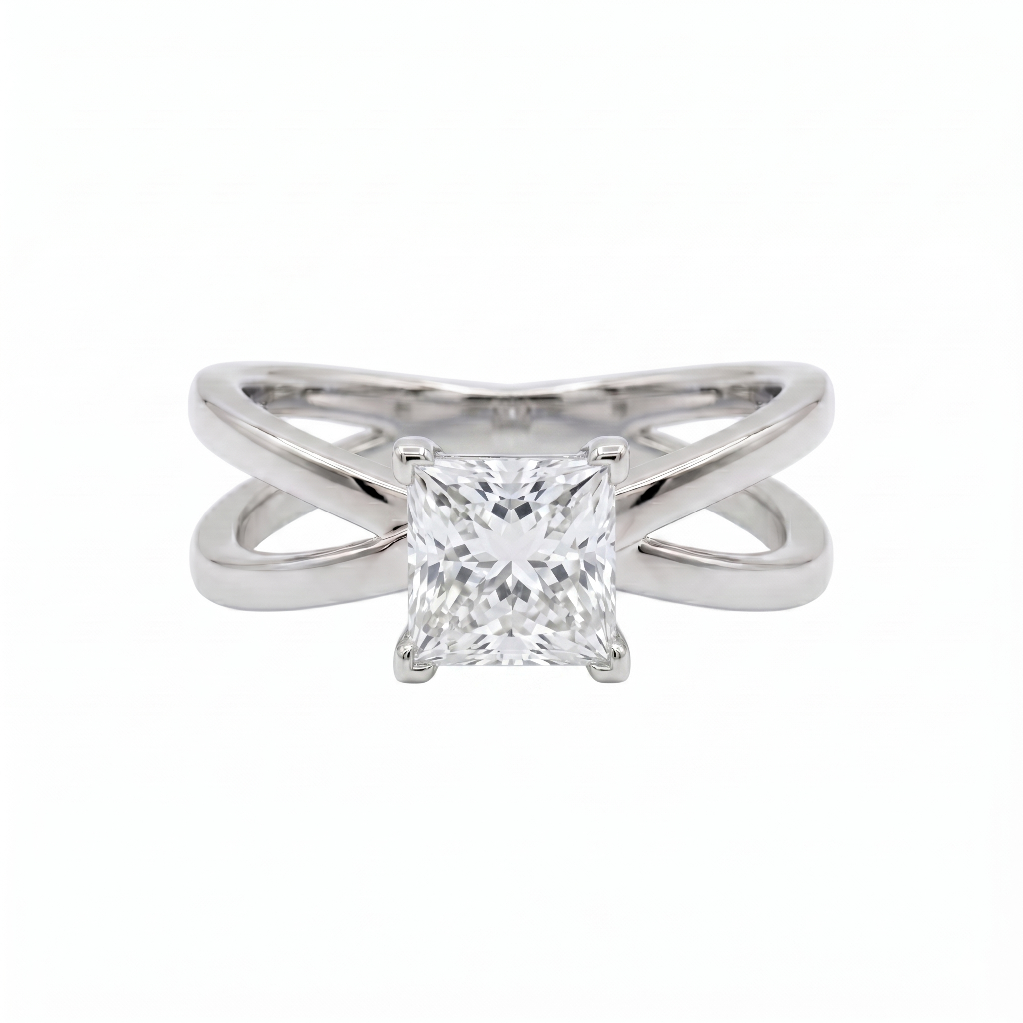 Criss-Cross Ring - Princess 1ct