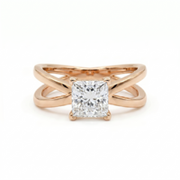Criss-Cross Ring - Princess 1ct