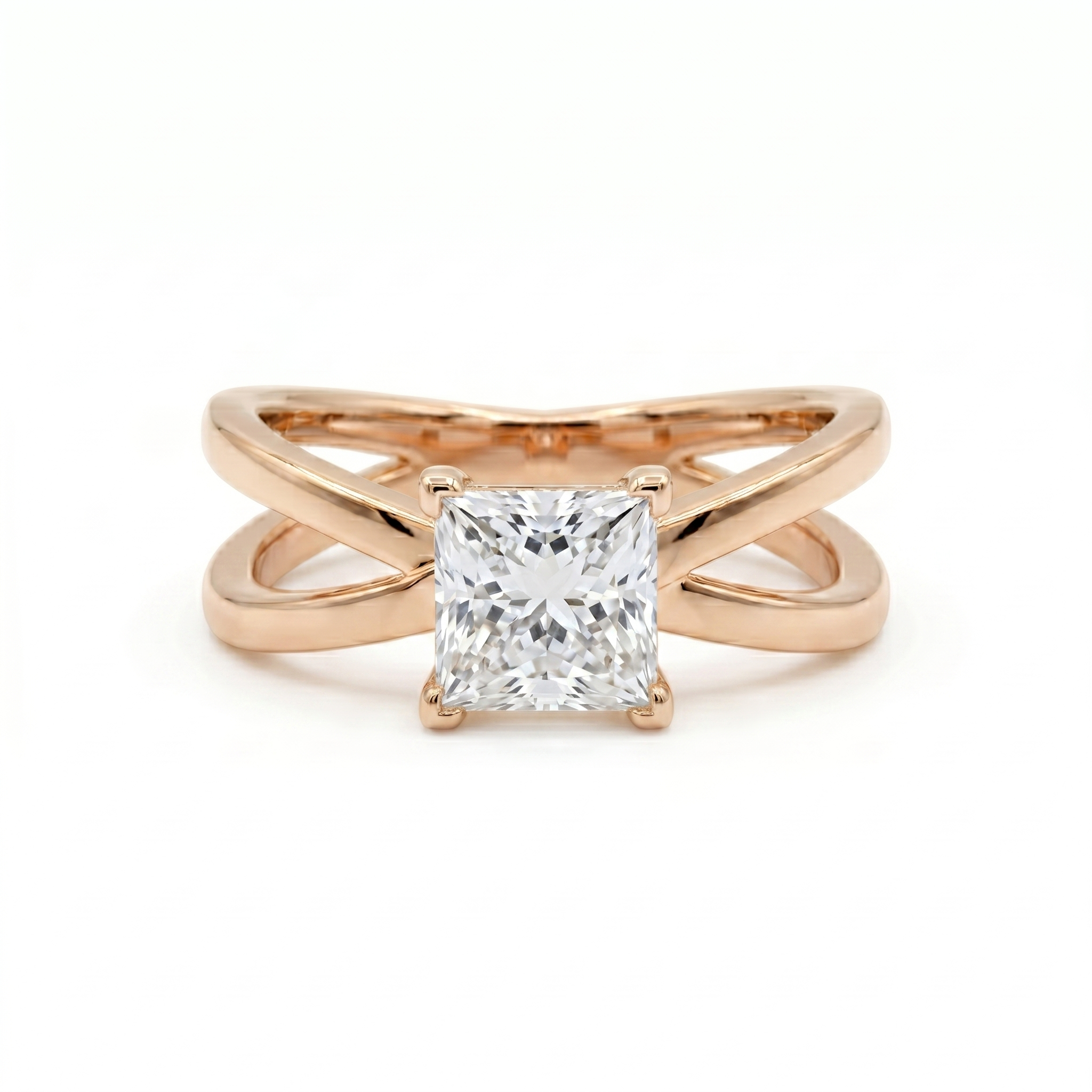 Criss-Cross Ring - Princess 1ct