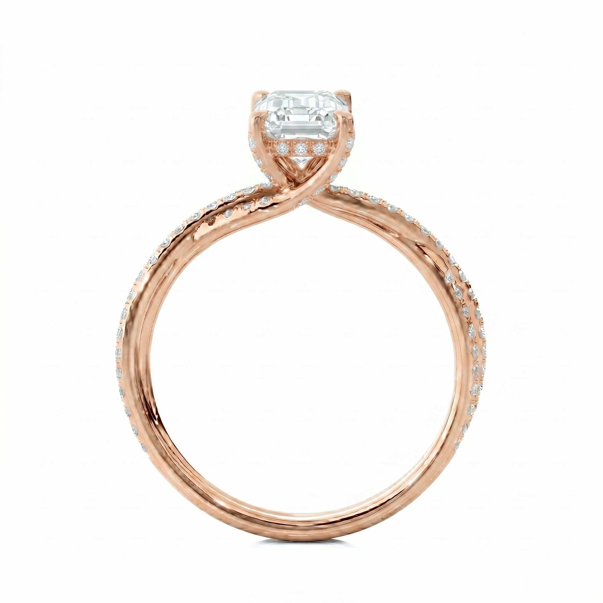 Twist Solitaire Ring - Emerald 1ct
