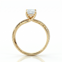 Twist Solitaire Ring - Emerald 1ct